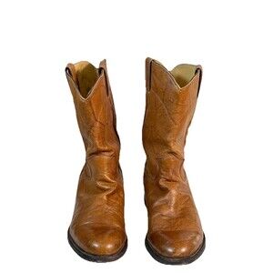 Justin Buck Mens Buck Brown Leather Cowboy Western Boots 8.5B Justin Buck Bay Apache: 8 B main image 3